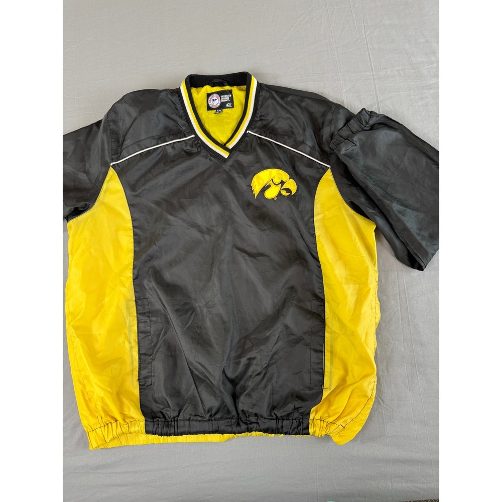 Iowa Hawkeyes Jacket Windbreaker XL Black yellow G-III‎ Sports NCAA Pullover